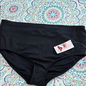 Lands' End Black Swim Bottom 16 NWT